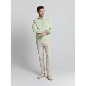 No Excess - Pullover Half Zip - Melange Mint - Katoen