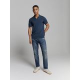 No Excess Pullover short sleeve polo v solid deep blue