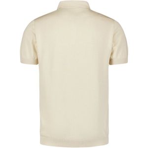 No Excess regular polo met ingebreid patroon beige