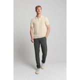 Jacquard - Poloshirt - Korte Mouwen - Blauw - Ademend Materiaal