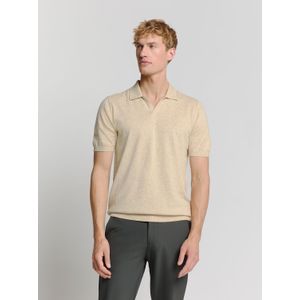 Poloshirt - Linnen Melange - Lichtgewicht - Ademend - V-Hals