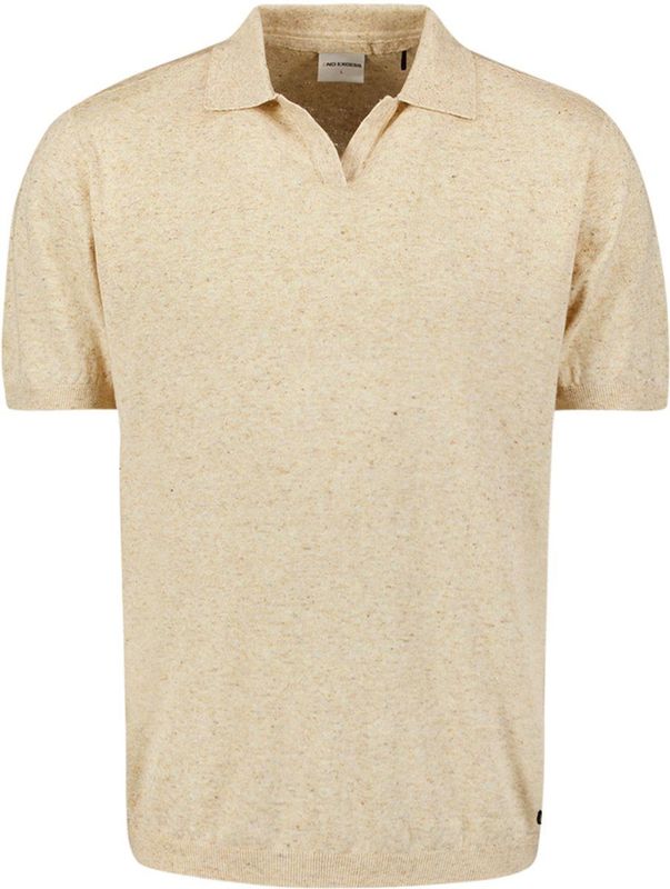 Poloshirt - Linnen Melange - Lichtgewicht - Ademend - V-hals