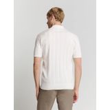 No Excess Polo Fijn Gebreid - Ecru