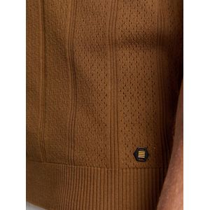 Polo - Korte Mouwen - Jacquard - Blauw