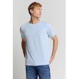 No Excess - Structure T-Shirt - Lichtblauw - Katoen - Regular-fit