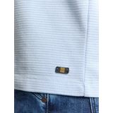 No Excess - Structure T-Shirt - Lichtblauw - Katoen - Regular-fit