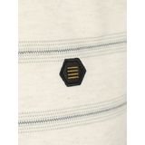 No Excess - Shirt - Ecru/Lichtgroen - Gestreept - Kwartmouw