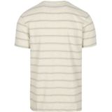 No-Excess T-Shirt Crewneck Jacquard Stripes Ecru - Größe XL
