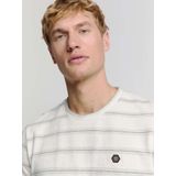 No Excess - T-shirt - Ecru - Katoen Polyester - Jacquard Stripe