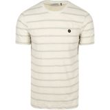 No Excess - T-shirt - Ecru - Katoen Polyester - Jacquard Stripe