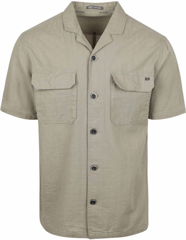 No Excess - Overhemd - Groen - Korte Mouwen - Regular-Fit