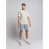 No Excess Shirt short sleeve vertical dobby s offwhite