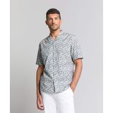 No Excess - Shirt - Donker Staal - Korte Mouwen - Allover Print