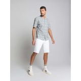 No Excess - Shirt - Donker Staal - Korte Mouwen - Allover Print