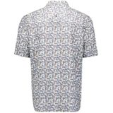 No Excess - Shirt - Donker Staal - Korte Mouwen - Allover Print
