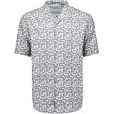 No Excess - Shirt - Donker Staal - Korte Mouwen - Allover Print