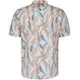 No Excess Linnen Overhemd zand, Bedrukt