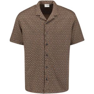 No Excess - Overhemd - Korte Mouwen - Regular Fit - Viscose Katoen Elastaan