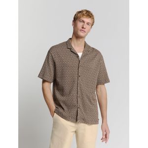 No Excess - Overhemd - Regular Fit - Korte Mouwen - Viscose Katoen Elastaan