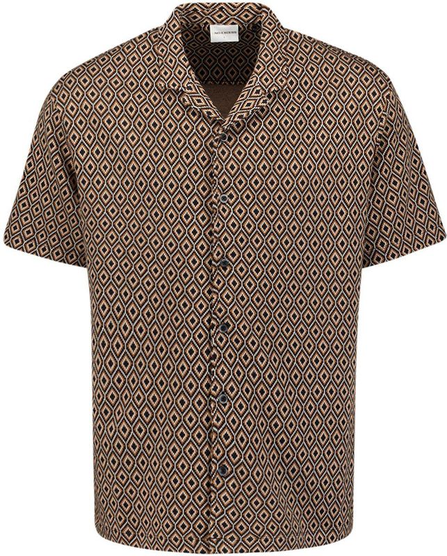No Excess - Overhemd - Korte Mouwen - Regular Fit - Viscose Katoen Elastaan