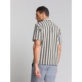 Shirt - Jacquard - Korte Mouwen - Zigzagpatroon