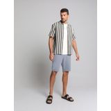 Shirt - Jacquard - Korte Mouwen - Zigzagpatroon