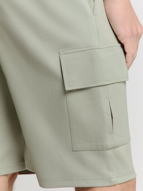 Cargobroeken - Jersey Short - Met Cargo Pockets - Zacht Stretchmateriaal - Elastische Tailleband