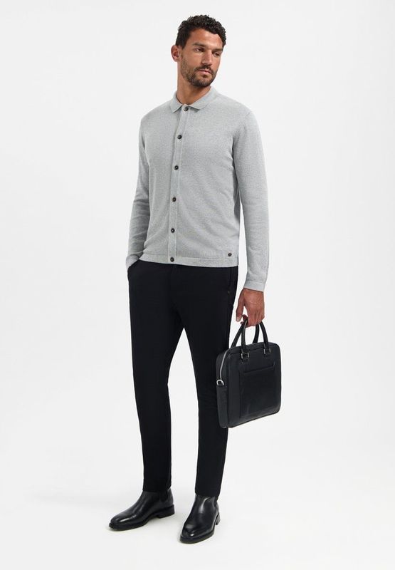 Vesten - Doorknoop Vest - Polokraag