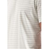 No Excess - Shirt - Zwart/Wit - Gestreept - Kwartmouw