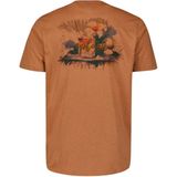 No Excess T-shirt crewneck placed prints slub caramel