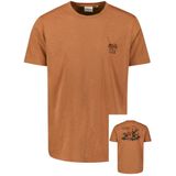 No Excess T-shirt crewneck placed prints slub caramel