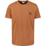 No Excess T-shirt crewneck placed prints slub caramel