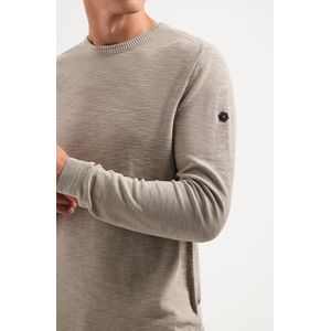 No Excess - Trui - Donkerbeige - Knitwear - Ronde Hals - Lange Mouw