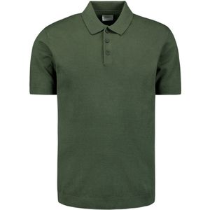 No Excess - Trui - Donkergroen - Knitwear - Polokraag