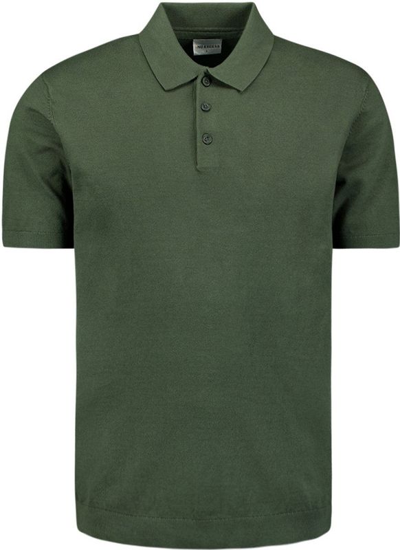 No Excess - Trui - Donkergroen - Knitwear - Polokraag