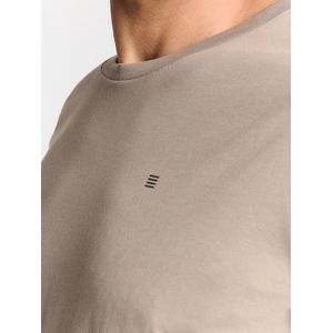 No Excess - Shirt - Taupe - Kwartmouw - Normale Pasvorm