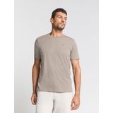 No Excess - Shirt - Taupe - Kwartmouw - Normale Pasvorm