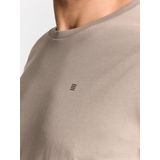 No Excess - Shirt - Taupe - Kwartmouw - Normale Pasvorm