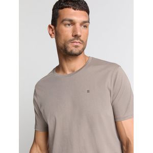 No Excess - Shirt - Taupe - Kwartmouw - Normale Pasvorm
