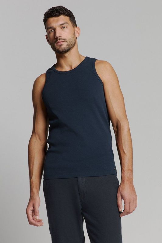 No Excess - Singlet - Donkerblauw - Ribbelkatoen