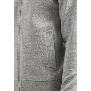 No Excess - Sweater Full Zip Stand Up-Collar - Grey Melange - Vest
