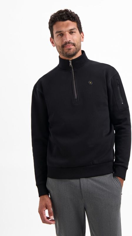 No Excess - Sweater - Zwart - Regular Fit - Lange Mouwen