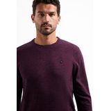 No Excess - Pullover Crewneck - Donker Wijn - 2 Coloured Melange