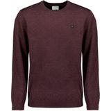 No Excess - Pullover Crewneck - Donker Wijn - 2 Coloured Melange