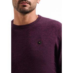 No Excess - Pullover Crewneck - Donker Wijn - 2 Coloured Melange