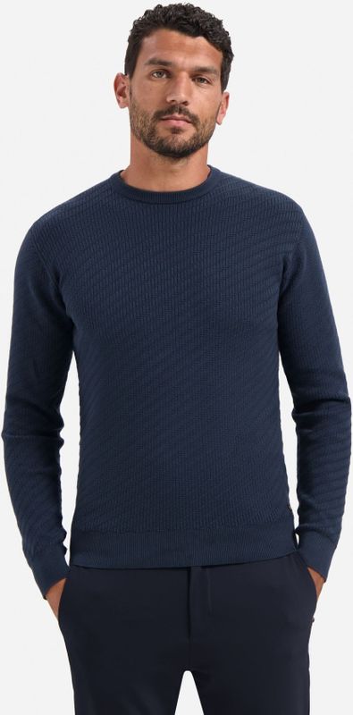 Gebreide Trui - Ronde Hals - Diagonaal Breipatroon