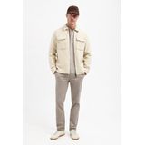 No Excess - Overshirt - Ecru - Regular Pasvorm - Lange Mouwen - 100% Polyester Bouclé