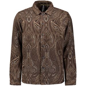 No Excess - Overshirt - Bruin - Lange Mouwen - Jacquard Detail