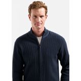 No Excess - Vest Knitted Structure - Donkerblauw - Regular-fit - Nylon en Katoen