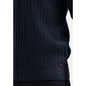 No Excess - Vest Knitted Structure - Donkerblauw - Regular-fit - Nylon en Katoen